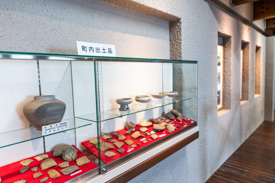 町内出土品の展示ケース